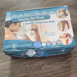 NWT Span Spa Spinning Spa Brush. Cleanse & Pamper Your Body